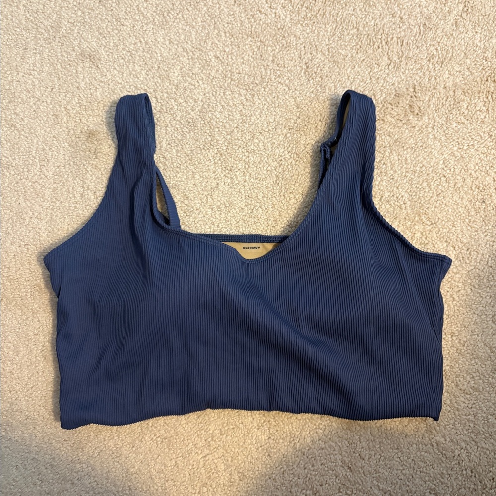 Old Navy XXL Ribbed Blue Bikini Top